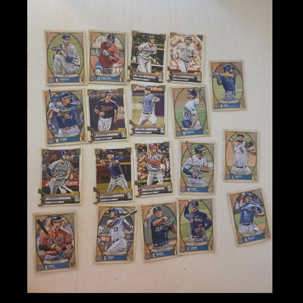 Topps 60 2020 MLB Baseball Trading Cards Lot 40 Cards Mets Red Sox Royals